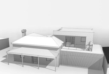 Rendering of the extension - Front